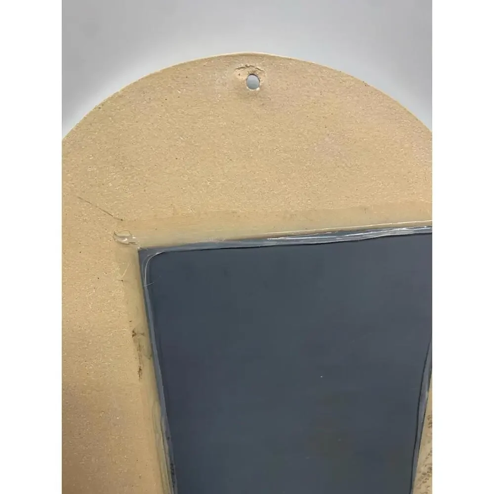 Art Pottery Mirror Calla Lily Kozon Studio Sculpted Art Signed 91, Vtg 13 X 8.5